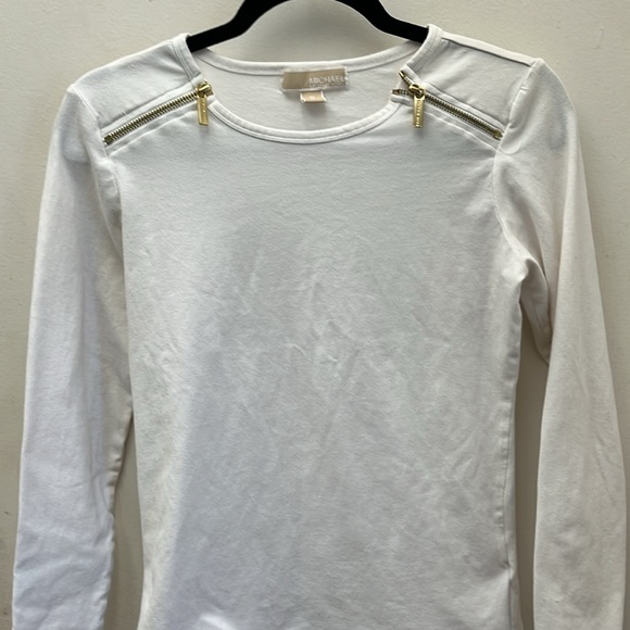Michael Kors White Long Sleeved Shirt Size Medium - Picture 9 of 11